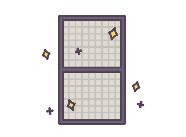 窓のお手入れ、網戸